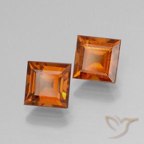 2.58 ct natürliche Mitteldunkles Orange Hessonit-Granat-Edelsteine, Quadrat, VS