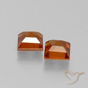 2.58 ct natürliche Mitteldunkles Orange Hessonit-Granat-Edelsteine, Quadrat, VS