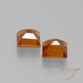 2.81 ct natürliche Mittelorange Hessonit-Granat-Edelsteine, Quadrat, VS