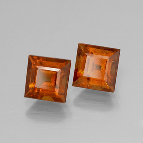 2,82 ct natürliche orangefarbener Hessonit-Edelsteine, Quadrat, VS-SI