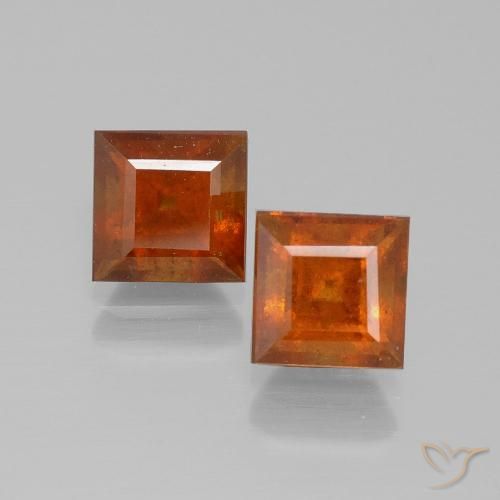 3.19ctw Natürlicher Mittelorange Hessonit-Granat, Quadrat, VS-SI