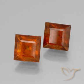 3.19 ct natürliche Mittelorange Hessonit-Granat-Edelsteine, Quadrat, VS-SI