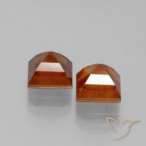 3.19 ct natürliche Mittelorange Hessonit-Granat-Edelsteine, Quadrat, VS-SI