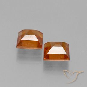 2.73 ct natürliche tieforange Hessonit-Granat-Edelsteine, Quadrat, VS-SI
