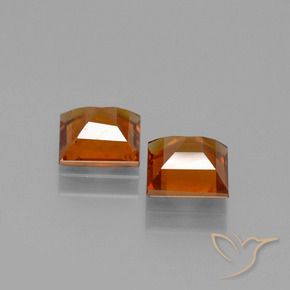 2.17 ct natürliche tieforange Hessonit-Granat-Edelsteine, Quadrat, VS