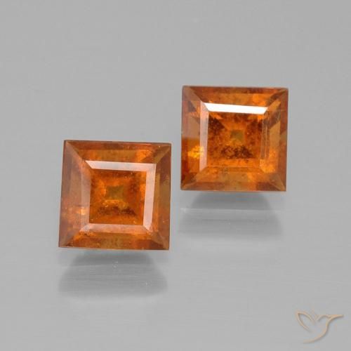 2.80ctw Natürlicher tieforange Hessonit-Granat, Quadrat, VS-SI