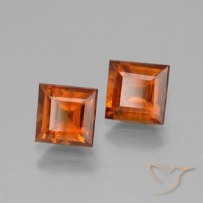 2.43 ct natürliche Mitteldunkles Orange Hessonit-Granat-Edelsteine, Quadrat, VS-SI