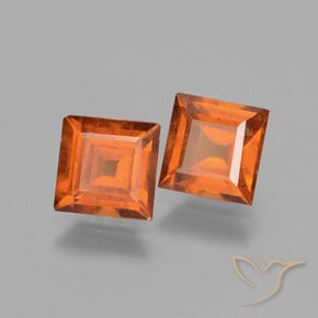 3.19 ct natürliche Mittelorange Hessonit-Granat-Edelsteine, Quadrat, VS