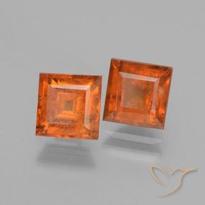 2.91 ct natürliche Mittelorange Hessonit-Granat-Edelsteine, Quadrat, VS-SI