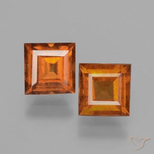 2.57ctw Natürlicher Mitteldunkles Orange Hessonit-Granat, Quadrat, VS