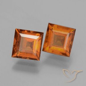 2.57 ct natürliche Mitteldunkles Orange Hessonit-Granat-Edelsteine, Quadrat, VS