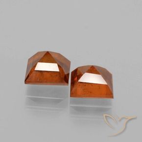 2.52 ct natürliche Mitteldunkles Orange Hessonit-Granat-Edelsteine, Quadrat, VS-SI