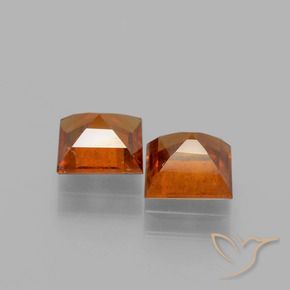 2.28 ct natürliche tieforange Hessonit-Granat-Edelsteine, Quadrat, VS