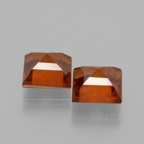 3.80 ct natürliche Dunkelorange Hessonit-Granat-Edelsteine, Quadrat, VS