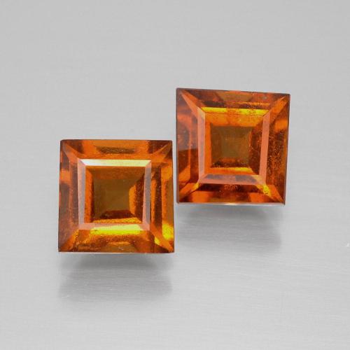 3.50ctw Natürlicher Feuerorange Hessonit-Granat, Quadrat, VS