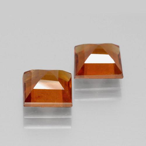 3.50 ct natürliche Feuerorange Hessonit-Granat-Edelsteine, Quadrat, VS