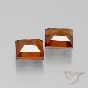 3.25 ct natürliche Dunkelorange Hessonit-Granat-Edelsteine, Quadrat, VS-SI