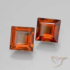 4.00 ct natürliche tieforange Hessonit-Granat-Edelsteine, Quadrat, VS