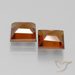 4.00 ct natürliche tieforange Hessonit-Granat-Edelsteine, Quadrat, VS