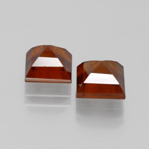 4.31 ct natürliche tieforange Hessonit-Granat-Edelsteine, Quadrat, VS