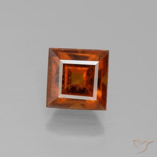 2.19ct Natürlicher tieforange Hessonit-Granat, Quadrat, VS-SI