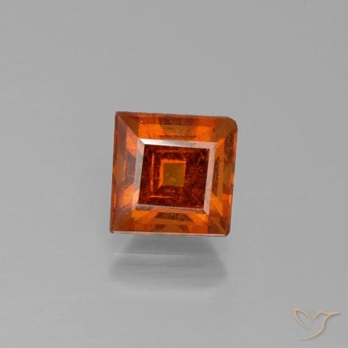 2.18ct Natürlicher Feuerorange Hessonit-Granat, Quadrat, VS-SI