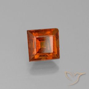 9,17 ctw natürlicher Feuerorange Hessonit-Granat, Quadrat, VS-SI