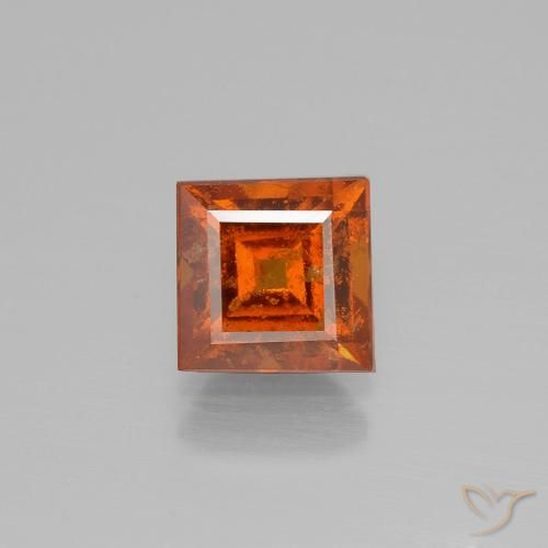 2.00ct Natürlicher Feuerorange Hessonit-Granat, Quadrat, SI