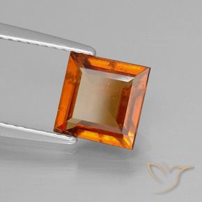 9,17 ctw natürlicher Mitteldunkles Orange Hessonit-Granat, Quadrat, VS-SI