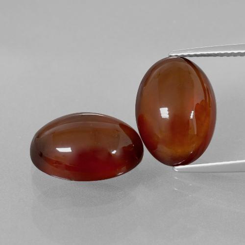 15.94 ct natürliche Lippenstift Rot Hessonit-Granat-Edelsteine, Oval Schliff, Transparent