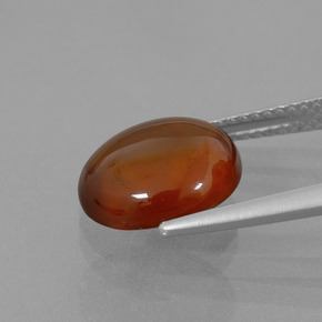 4,85 ctw natürlicher orangefarbener Hessonit, Oval Schliff, Transparent