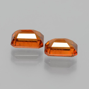 2.46 ct natürliche tieforange Hessonit-Granat-Edelsteine, Smaragdschliff, VS