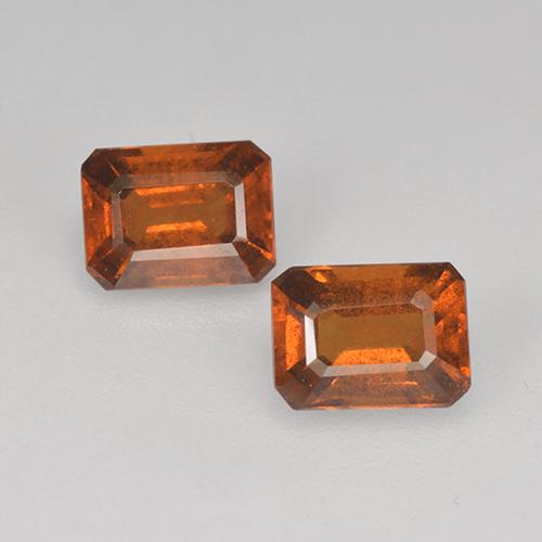 2,17 ct natürliche orangefarbener Hessonit-Edelsteine, Smaragdschliff, VS