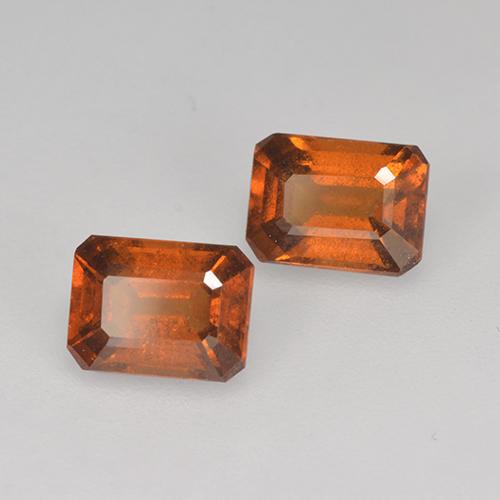2,17 ct natürliche orangefarbener Hessonit-Edelsteine, Smaragdschliff, VS