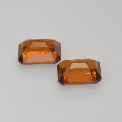 2,17 ct natürliche orangefarbener Hessonit-Edelsteine, Smaragdschliff, VS