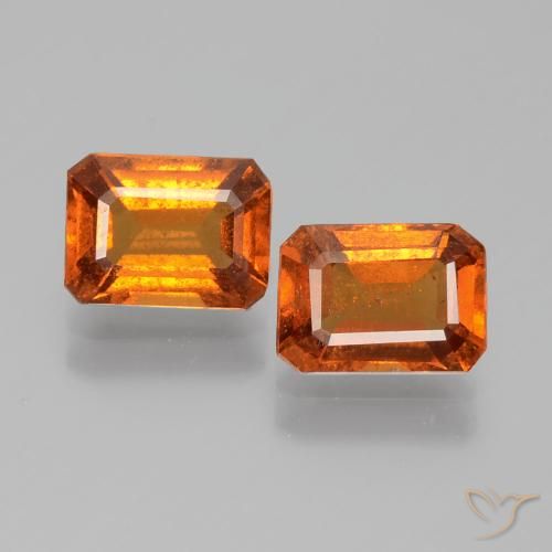 2.24ctw Natürlicher Mittelorange Hessonit-Granat, Smaragdschliff, VS-SI