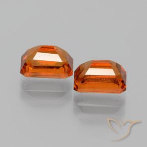2.81 ct natürliche Amber Orange Hessonit-Granat-Edelsteine, Oktagonschliff, VS-SI