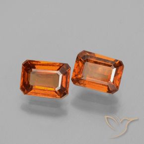 2.57 ct natürliche tieforange Hessonit-Granat-Edelsteine, Oktagonschliff, VS-SI
