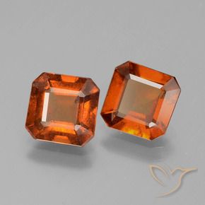 2.98 ct natürliche Dunkelorange Hessonit-Granat-Edelsteine, Oktagonschliff, VS