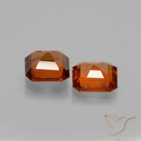 2.98 ct natürliche Dunkelorange Hessonit-Granat-Edelsteine, Oktagonschliff, VS