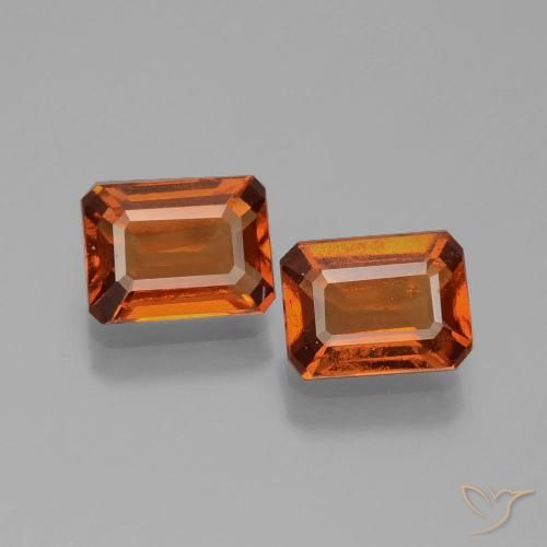 1.90ctw Natürlicher Amber Orange Hessonit-Granat, Smaragdschliff, VS