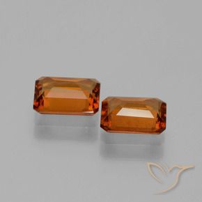 1.90 ct natürliche Amber Orange Hessonit-Granat-Edelsteine, Oktagonschliff, VS