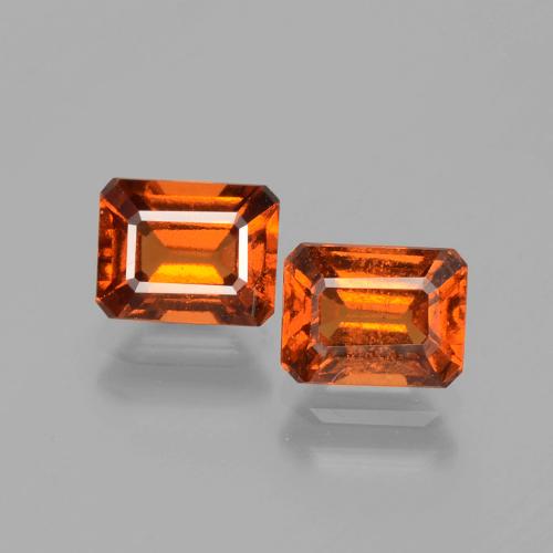 2,63 ct natürliche orangefarbener Hessonit-Edelsteine, Smaragdschliff, VS