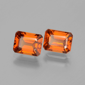 2,63 ct natürliche orangefarbener Hessonit-Edelsteine, Smaragdschliff, VS