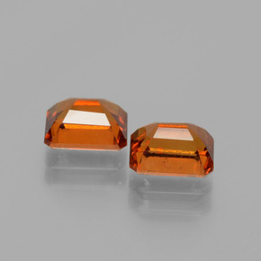 2,63 ct natürliche orangefarbener Hessonit-Edelsteine, Smaragdschliff, VS