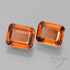 3.28 ct natürliche Mitteldunkles Orange Hessonit-Granat-Edelsteine, Oktagonschliff, VS-SI