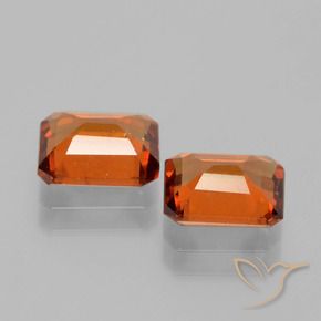 3.28 ct natürliche Mitteldunkles Orange Hessonit-Granat-Edelsteine, Oktagonschliff, VS-SI