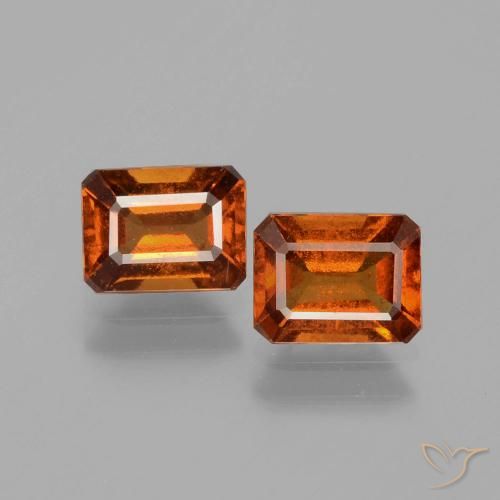 2.25ctw Natürlicher Mittelorange Hessonit-Granat, Smaragdschliff, VS