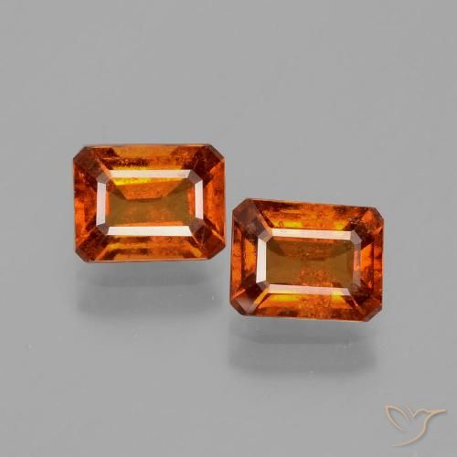 2.22ctw Natürlicher Amber Orange Hessonit-Granat, Smaragdschliff, VS-SI