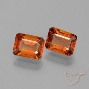 2.22 ct natürliche Amber Orange Hessonit-Granat-Edelsteine, Oktagonschliff, VS-SI
